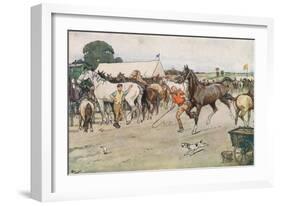 A Horse Fair... 'There Was a Great Deal of Bargaining, Running Up, and Beating Down'-Cecil Aldin-Framed Giclee Print