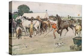 A Horse Fair... 'There Was a Great Deal of Bargaining, Running Up, and Beating Down'-Cecil Aldin-Stretched Canvas
