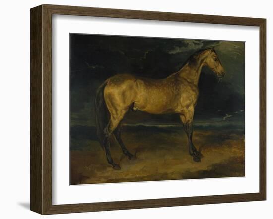 A Horse Frightened by Lightning, Ca 1814-Théodore Géricault-Framed Giclee Print