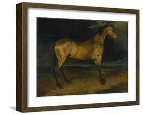 A Horse Frightened by Lightning, Ca 1814-Théodore Géricault-Framed Giclee Print