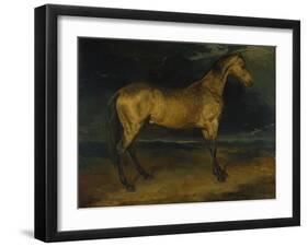 A Horse Frightened by Lightning, Ca 1814-Théodore Géricault-Framed Giclee Print