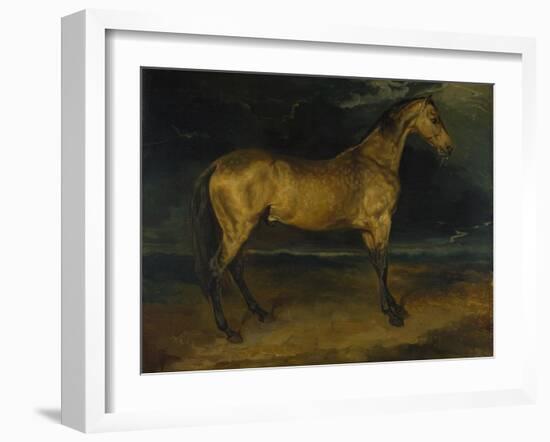 A Horse Frightened by Lightning, Ca 1814-Théodore Géricault-Framed Giclee Print