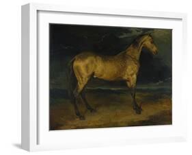 A Horse Frightened by Lightning, Ca 1814-Théodore Géricault-Framed Giclee Print