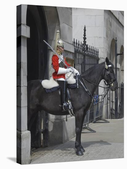 A Horse Guard in Whitehall, London, England, United Kingdom, Europe-James Emmerson-Stretched Canvas