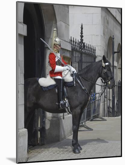 A Horse Guard in Whitehall, London, England, United Kingdom, Europe-James Emmerson-Mounted Photographic Print