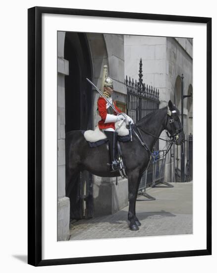 A Horse Guard in Whitehall, London, England, United Kingdom, Europe-James Emmerson-Framed Photographic Print