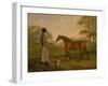 A Horse in a Landscape with the Groom, David, Bennet, 1805-Edwin W. Cooper-Framed Giclee Print