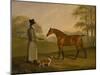 A Horse in a Landscape with the Groom, David, Bennet, 1805-Edwin W. Cooper-Mounted Giclee Print