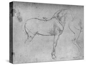 'A Horse in Profile to the Right and its Hind-Quarters', c1480 (1945)-Leonardo Da Vinci-Stretched Canvas