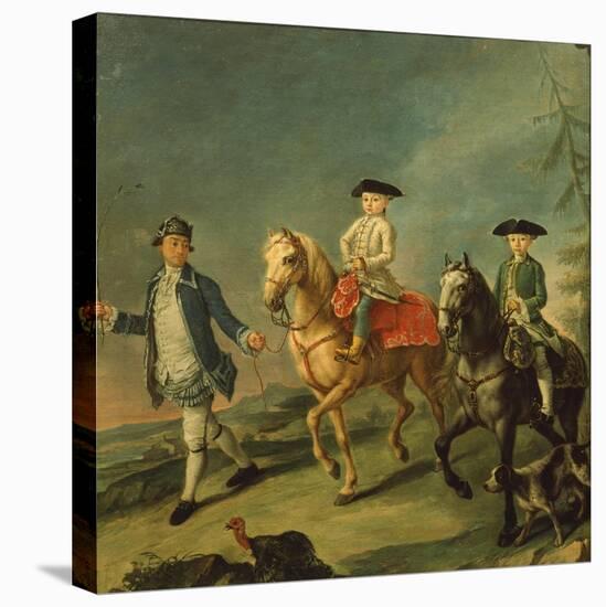 A Horse Ride-Pietro Longhi-Stretched Canvas
