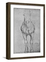 'A Horse Seen from the Front', c1480 (1945)-Leonardo Da Vinci-Framed Giclee Print