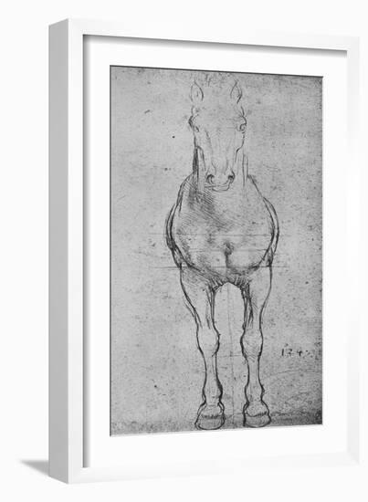 'A Horse Seen from the Front', c1480 (1945)-Leonardo Da Vinci-Framed Giclee Print