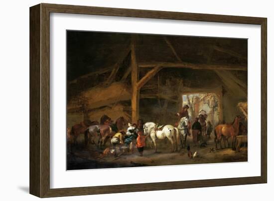 A Horse Stable-Philips Wouwerman-Framed Art Print