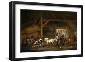 A Horse Stable-Philips Wouwerman-Framed Art Print