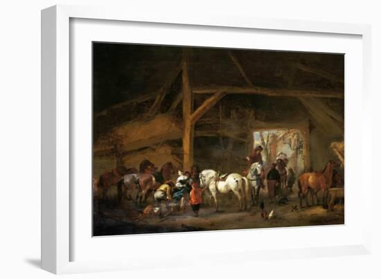 A Horse Stable-Philips Wouwerman-Framed Art Print