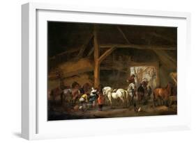 A Horse Stable-Philips Wouwerman-Framed Art Print