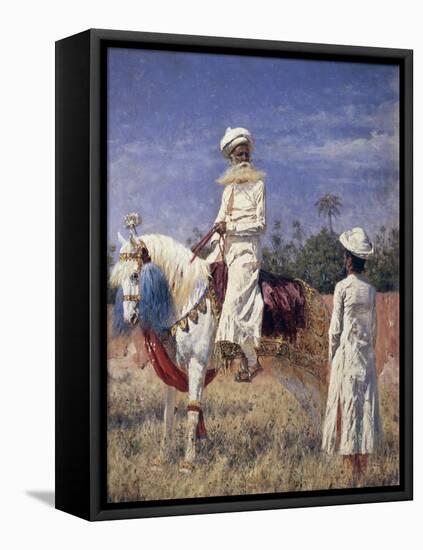 A Horseman in Jaipur, 1881-Vasili Vasilyevich Vereshchagin-Framed Stretched Canvas