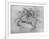 'A Horseman Trampling on a Fallen Foe', c1480 (1945)-Leonardo Da Vinci-Framed Giclee Print