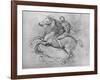 'A Horseman Trampling on a Fallen Foe', c1480 (1945)-Leonardo Da Vinci-Framed Giclee Print