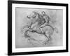 'A Horseman Trampling on a Fallen Foe', c1480 (1945)-Leonardo Da Vinci-Framed Giclee Print