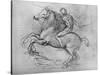 'A Horseman Trampling on a Fallen Foe', c1480 (1945)-Leonardo Da Vinci-Stretched Canvas