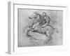 'A Horseman Trampling on a Fallen Foe', c1480 (1945)-Leonardo Da Vinci-Framed Giclee Print