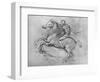 'A Horseman Trampling on a Fallen Foe', c1480 (1945)-Leonardo Da Vinci-Framed Giclee Print