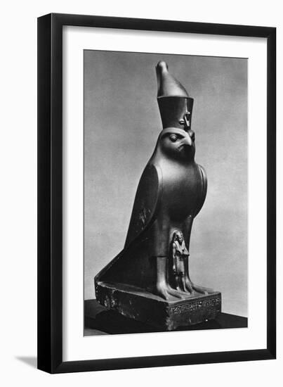 A Horus Falcon with King Nectanebo I (380 Bc-362 B), C370 BC-null-Framed Giclee Print