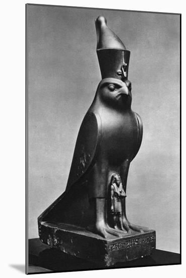 A Horus Falcon with King Nectanebo I (380 Bc-362 B), C370 BC-null-Mounted Giclee Print