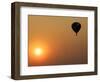 A Hot-Air Balloon Flies Over the Peremilovo Village-null-Framed Photographic Print