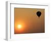 A Hot-Air Balloon Flies Over the Peremilovo Village-null-Framed Photographic Print