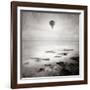 A Hot Air Balloon Floating Above the Sea-Trigger Image-Framed Photographic Print