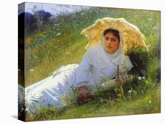 A Hot Day (On the Grass. Midda), 1883-Ivan Kramskoy-Stretched Canvas