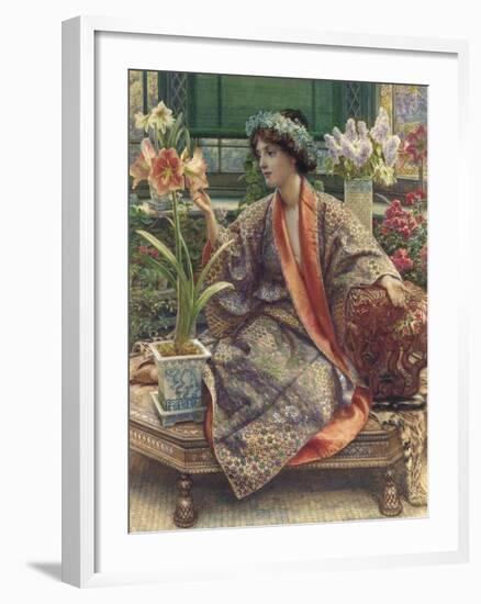 A Hot-House Flower, 1909 (Watercolour, Bodycolour, Gum Arabic, Heightened with Gold)-Sir Edward John Poynter-Framed Giclee Print