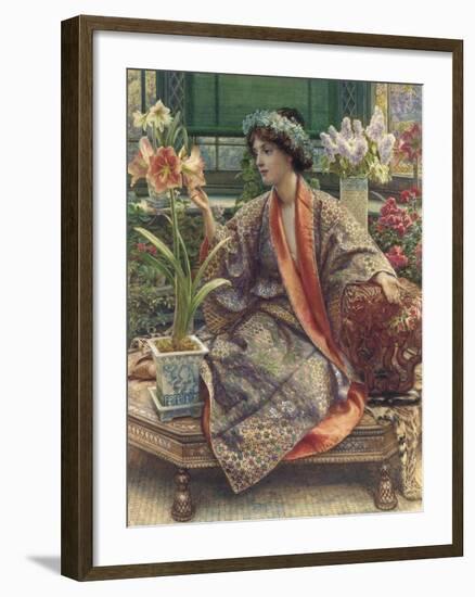 A Hot-House Flower, 1909 (Watercolour, Bodycolour, Gum Arabic, Heightened with Gold)-Sir Edward John Poynter-Framed Giclee Print