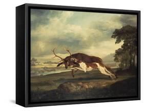 A Hound Attacking a Stag, 1769-Herri Met De Bles-Framed Stretched Canvas