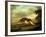 A Hound Attacking a Stag-George Stubbs-Framed Giclee Print