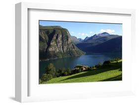 A House Above the Fjord at Valldal, Norway, Scandinavia, Europe-David Pickford-Framed Photographic Print