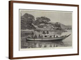 A House-Boat in Japan-null-Framed Giclee Print