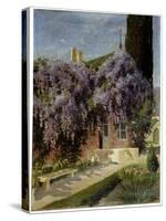 A House Entwined with Wisteria, Late 19th or 20th Century-Mikhail Alisov-Stretched Canvas