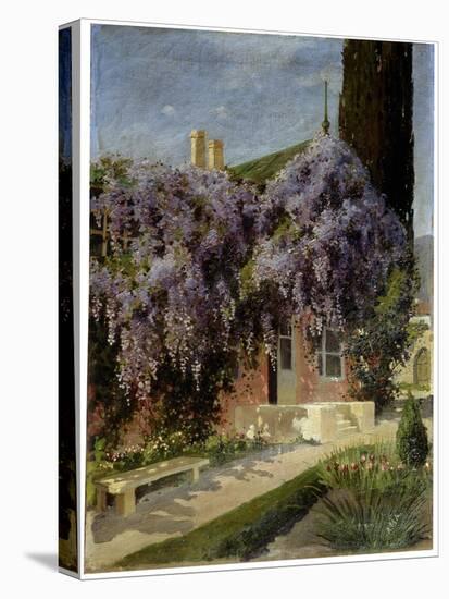 A House Entwined with Wisteria, Late 19th or 20th Century-Mikhail Alisov-Stretched Canvas