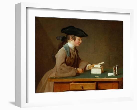 A House of Cards, 1737(?)-Jean-Baptiste Simeon Chardin-Framed Giclee Print