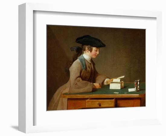 A House of Cards, 1737(?)-Jean-Baptiste Simeon Chardin-Framed Giclee Print