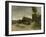 A House with Barn on a Dirt Road on the Moor-Anton Mauve-Framed Art Print