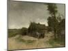 A House with Barn on a Dirt Road on the Moor-Anton Mauve-Mounted Art Print