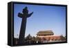 A Huabiao Statue Infront of the Forbidden City Beijing China-Christian Kober-Framed Stretched Canvas