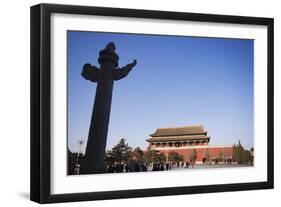 A Huabiao Statue Infront of the Forbidden City Beijing China-Christian Kober-Framed Photographic Print