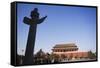 A Huabiao Statue Infront of the Forbidden City Beijing China-Christian Kober-Framed Stretched Canvas