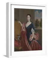 A Hudson Valley Lady with Dog and Parrot, C.1720-30-null-Framed Giclee Print