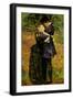 A Huguenot on St. Bartholomew's Day-John Everett Millais-Framed Art Print